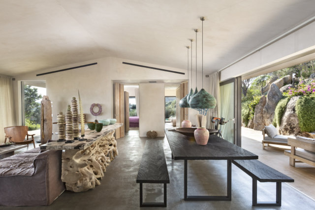 loft livingroom dining table - loft salotto e sala da pranzo ethnic - loft wohnraoum esszimmer